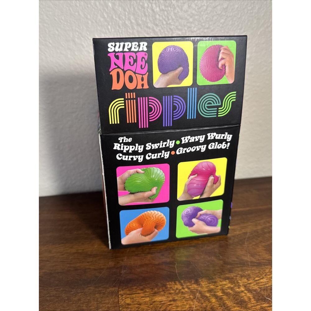 Orange Schylling Super Nee Doh Ripples Tear-Resistant Squeeze Ball - Picture 3 of 5